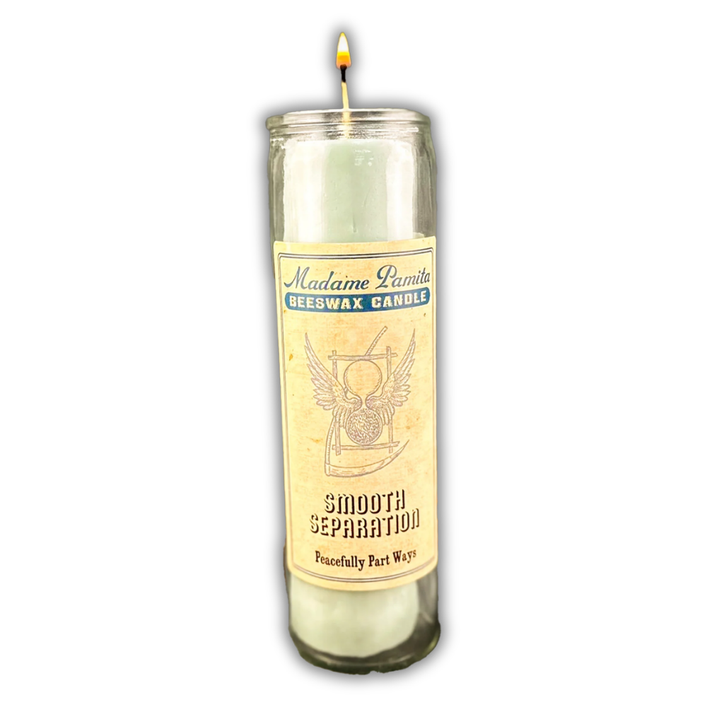 Smooth Separation Beeswax Vigil Spell Candle - Peaceful & Permanent Parting