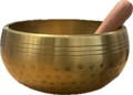 Tibetan Singing Bowl - 6" Hand Hammered Gold