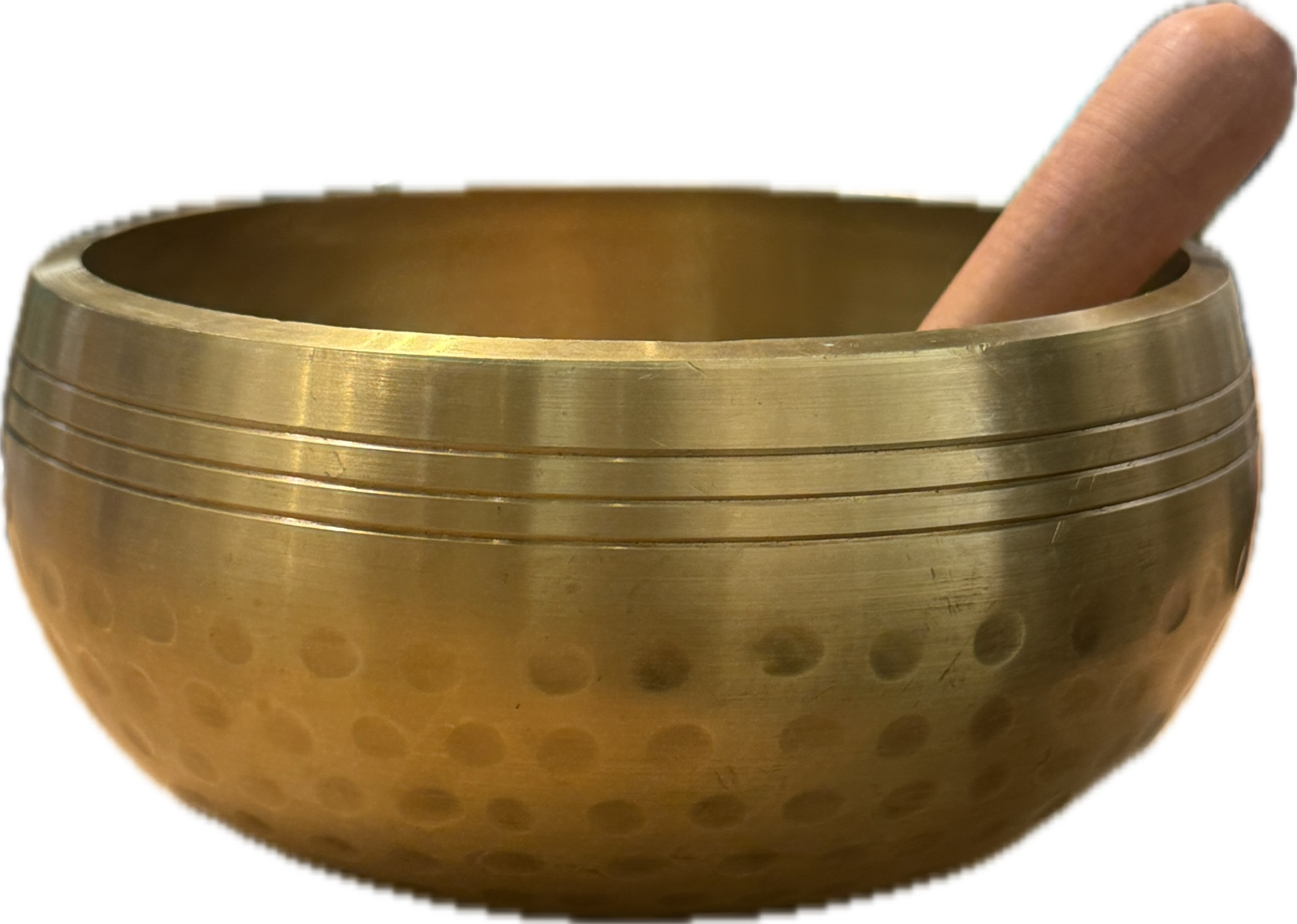 Tibetan Singing Bowl - 6" Hand Hammered Gold