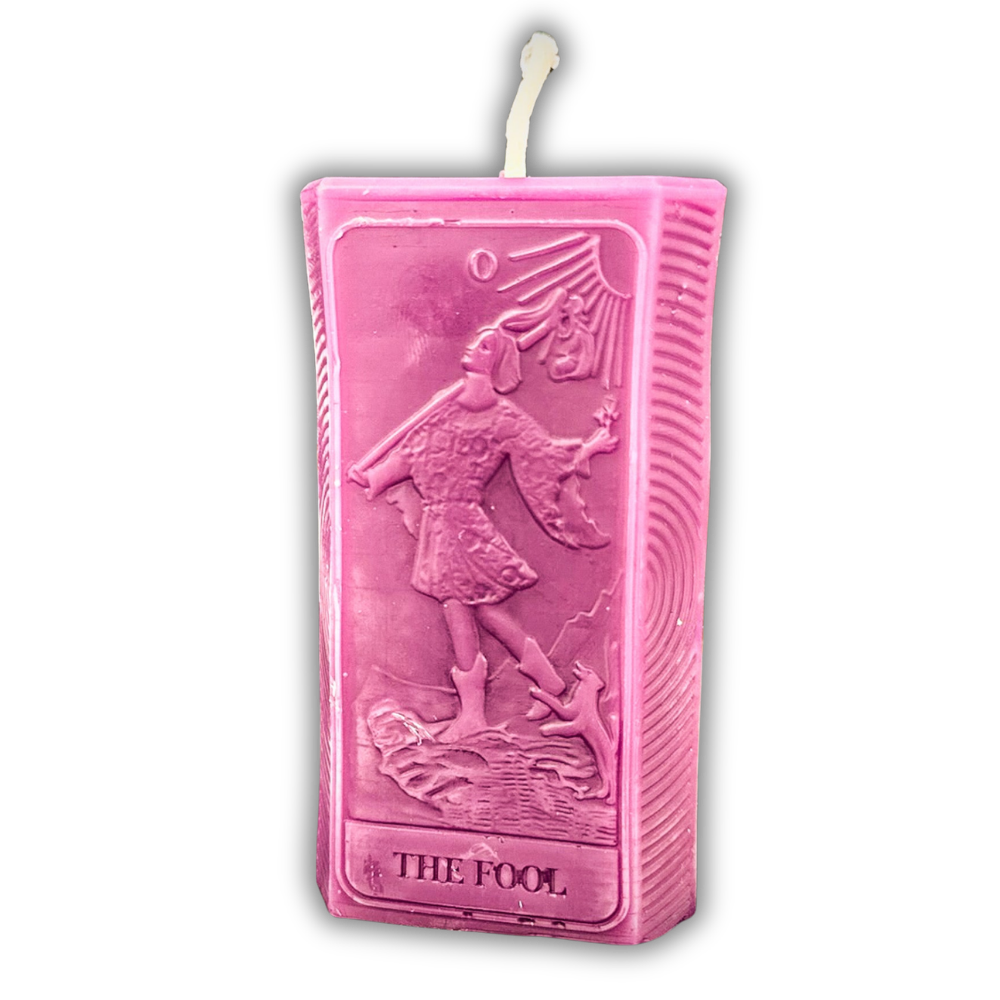 Beeswax The Fool Tarot Card Spell Candle