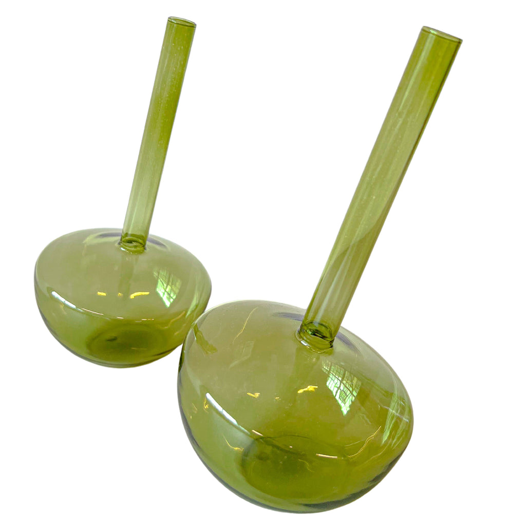 Tilted Sage Bud Vase - Pair