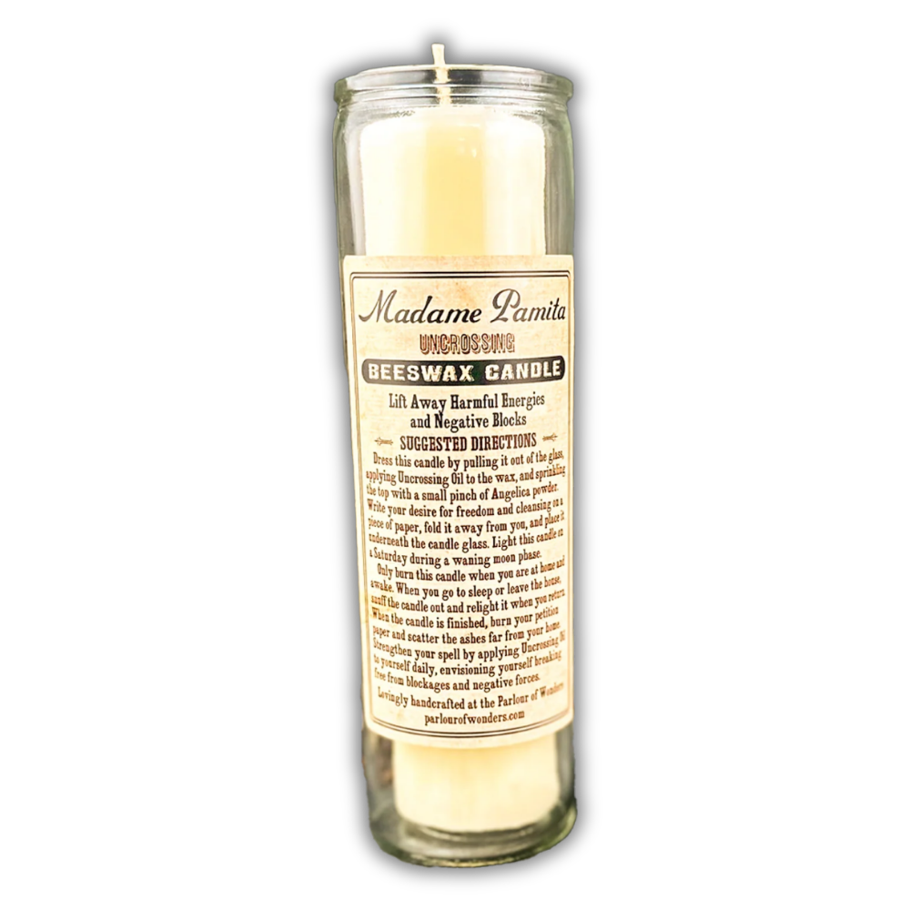 Uncrossing Beeswax Vigil Spell Candle - Remove Hexes, Curses & Jinxes