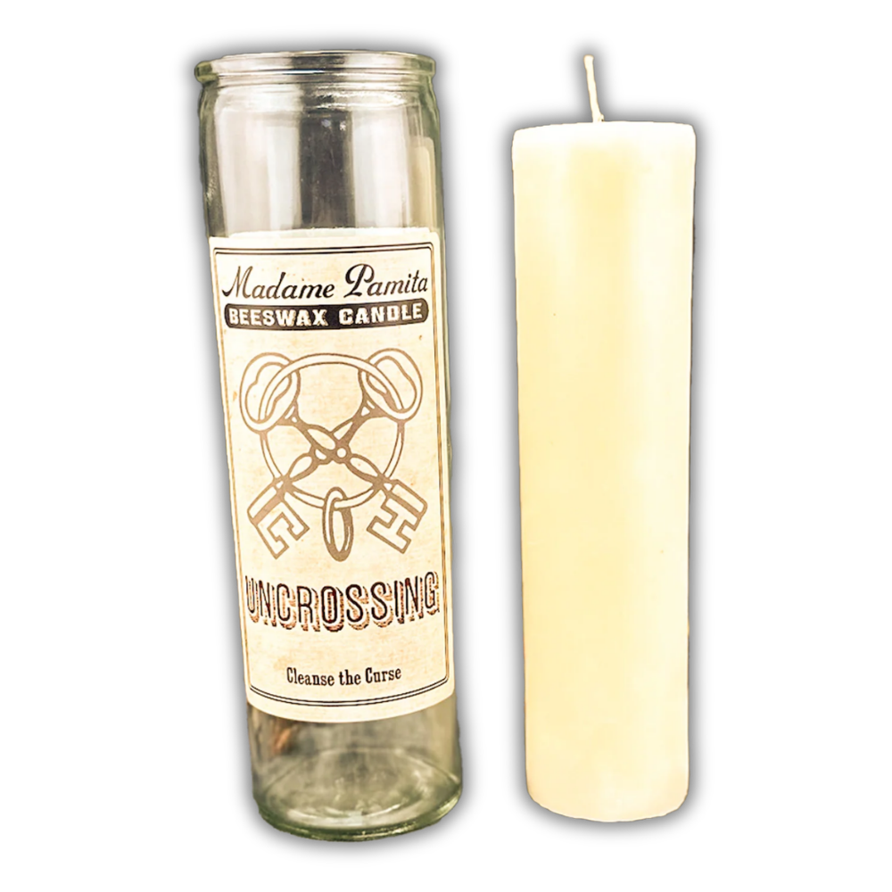 Uncrossing Beeswax Vigil Spell Candle - Remove Hexes, Curses & Jinxes