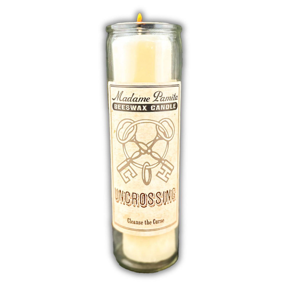 Uncrossing Beeswax Vigil Spell Candle - Remove Hexes, Curses & Jinxes