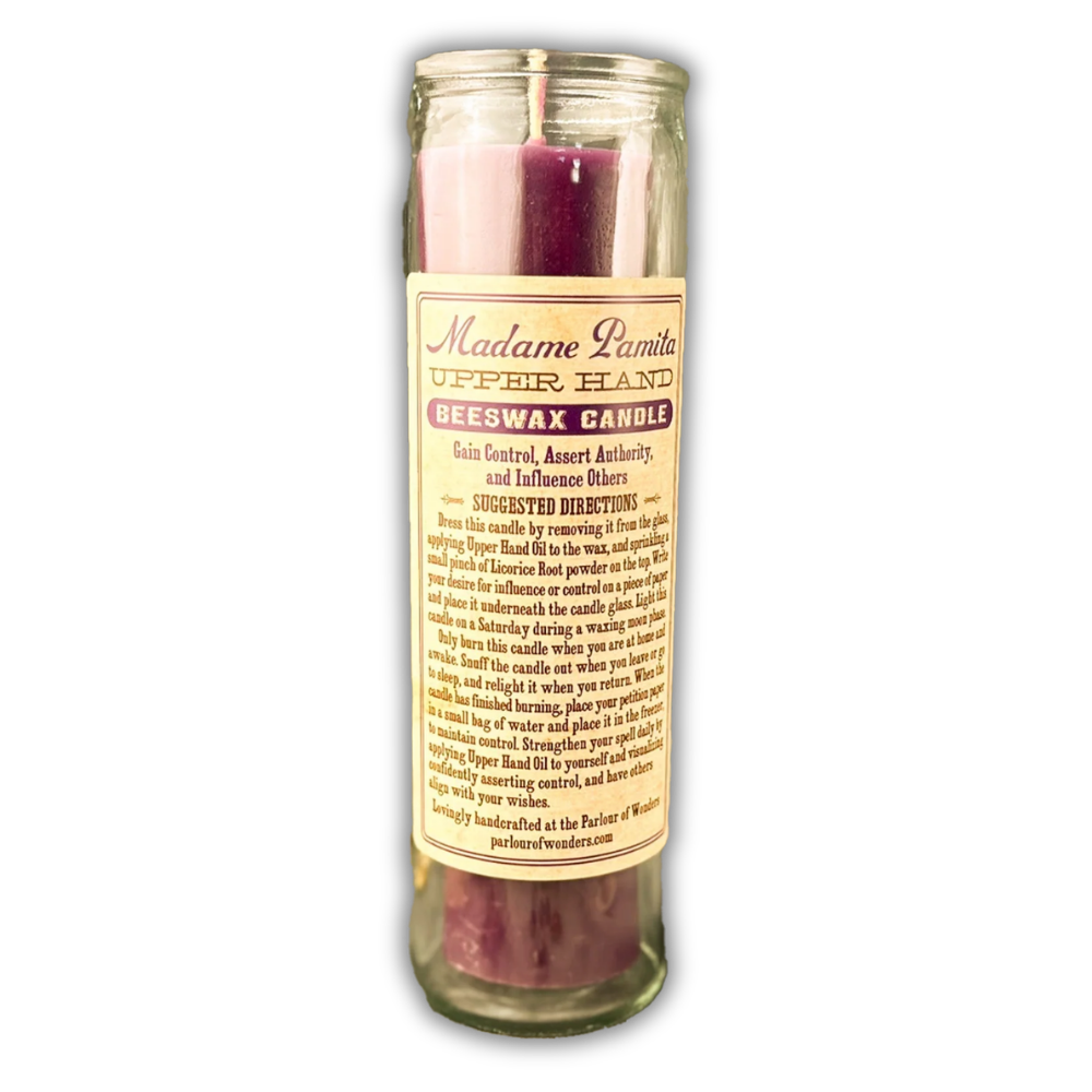 Upper Hand Beeswax Vigil Spell Candle - Control & Advantage
