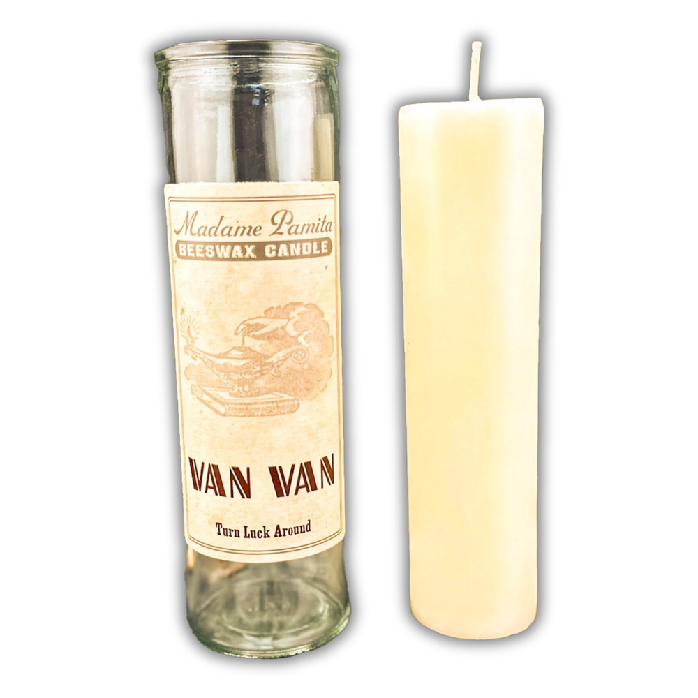 Van Van Beeswax Vigil Spell Candle - Clear Negativity & Turn Luck Around