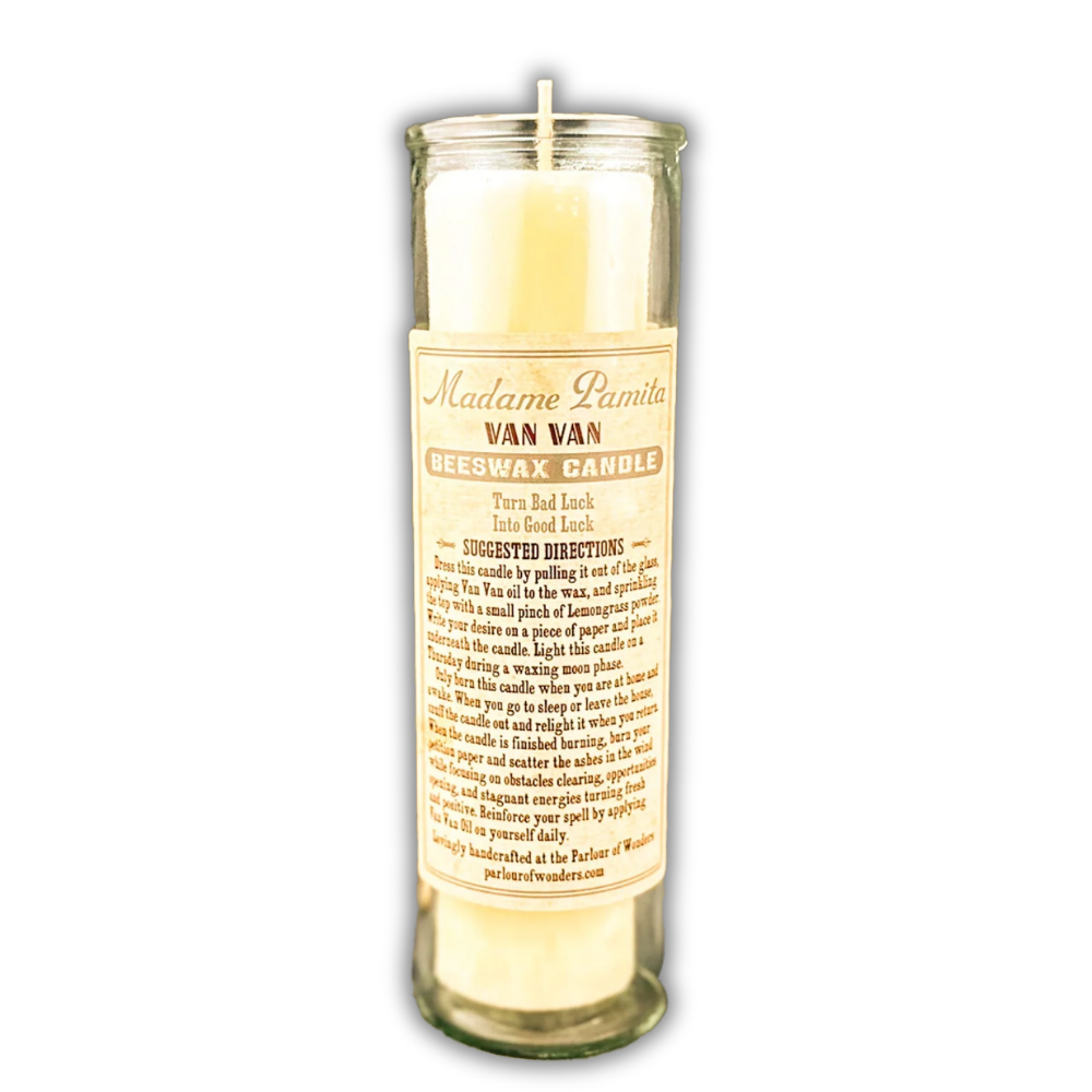 Van Van Beeswax Vigil Spell Candle - Clear Negativity & Turn Luck Around
