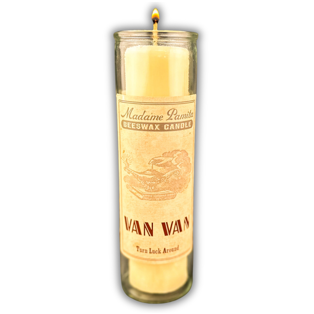 Van Van Beeswax Vigil Spell Candle - Clear Negativity & Turn Luck Around
