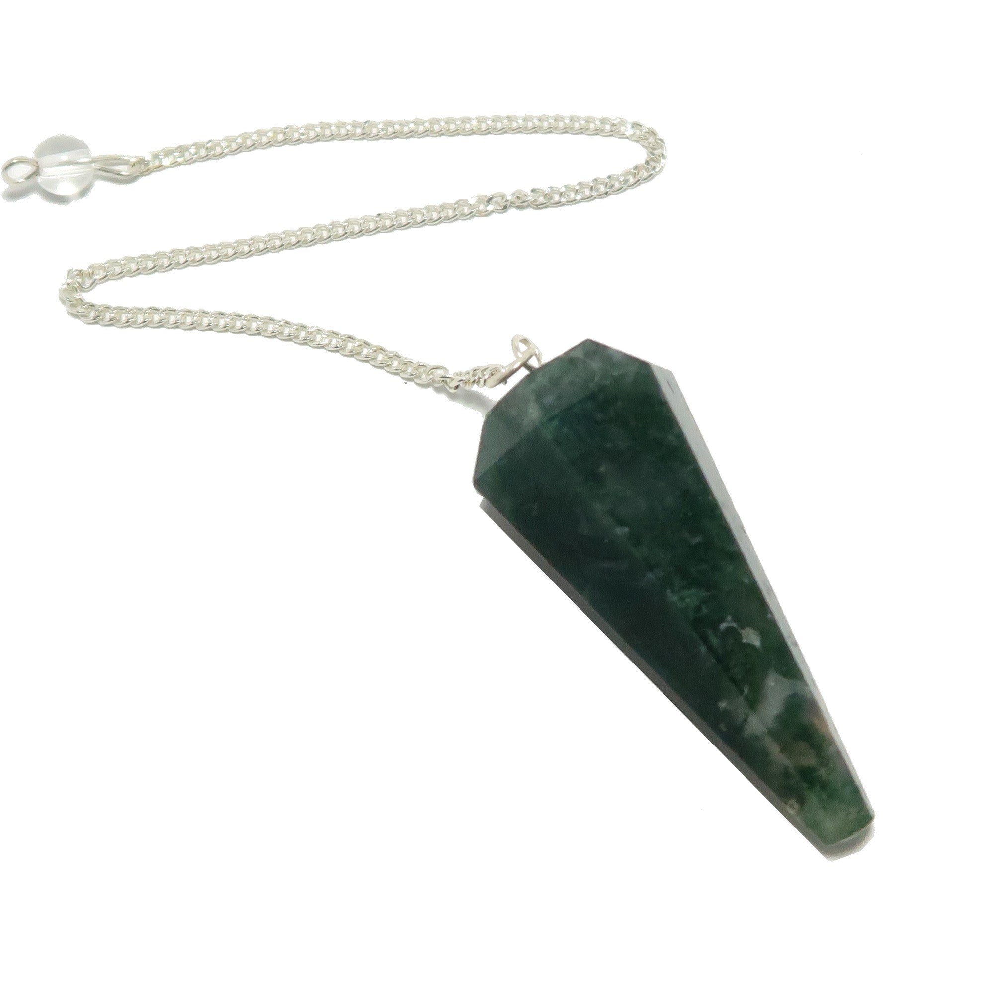 Moss Agate Pendulum Swing of Things Stone