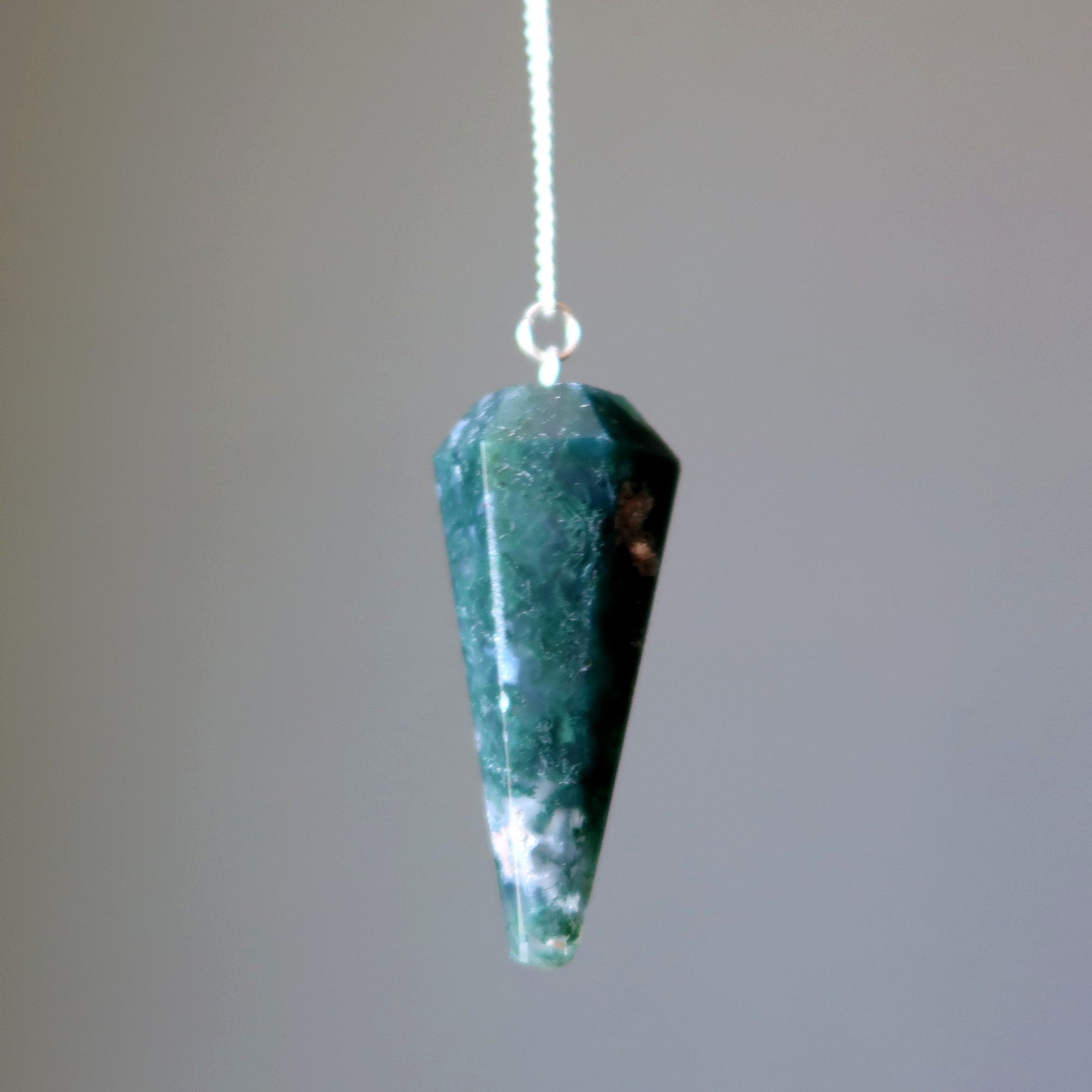 Moss Agate Pendulum Swing of Things Stone