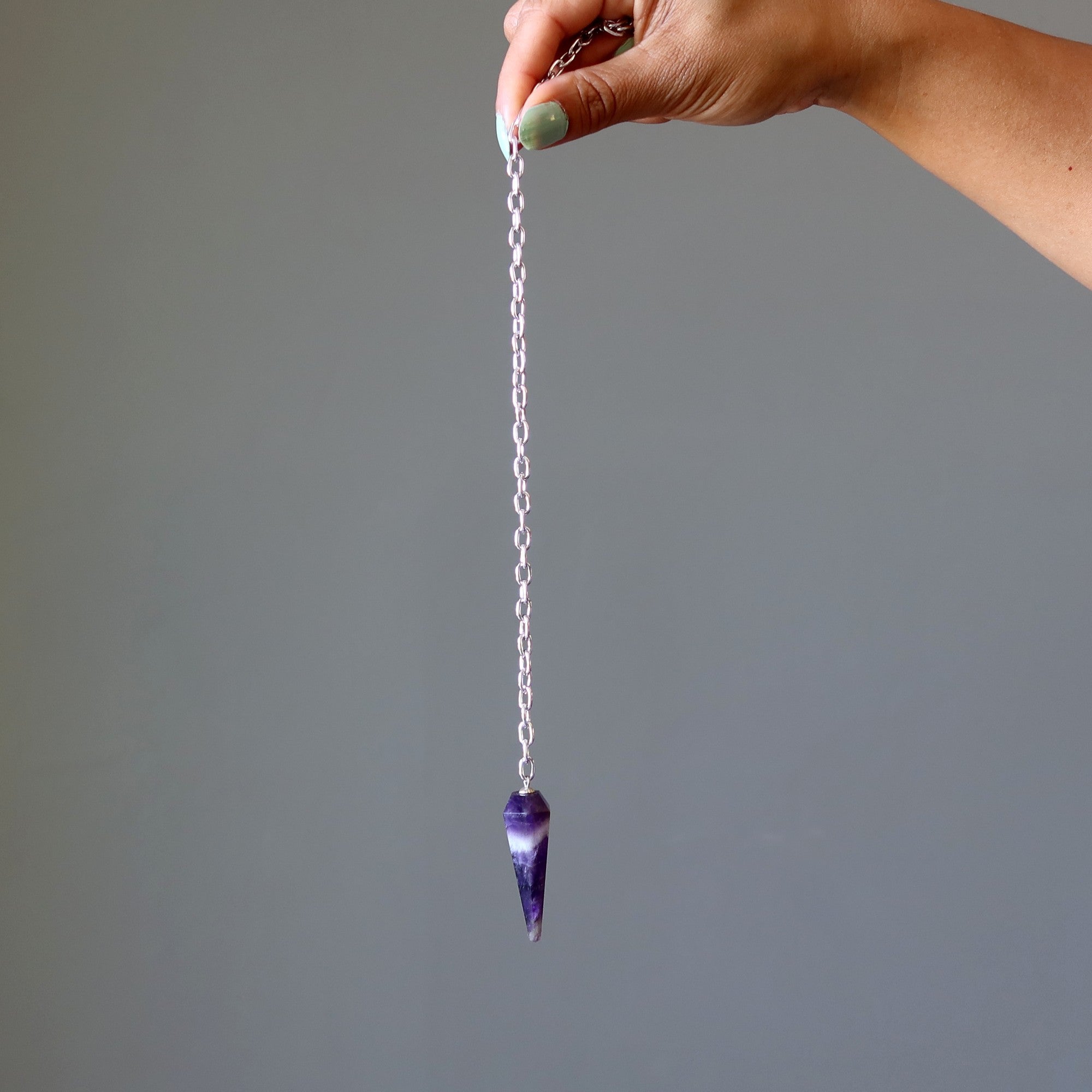 Amethyst Necklace Purple Pendulum On the Go