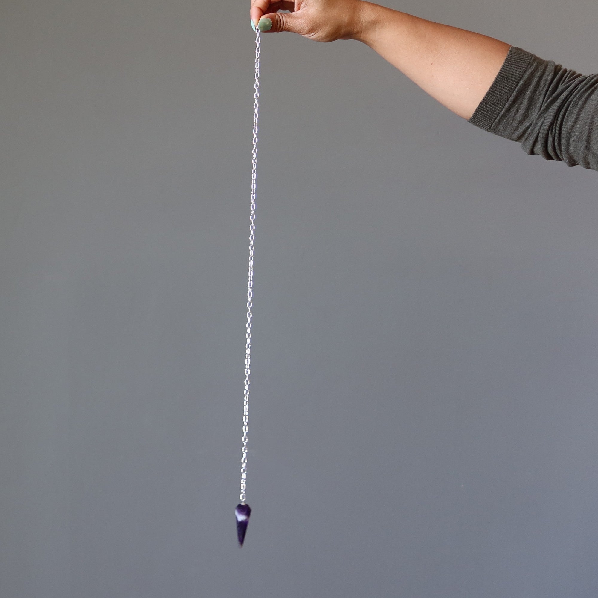 Amethyst Necklace Purple Pendulum On the Go