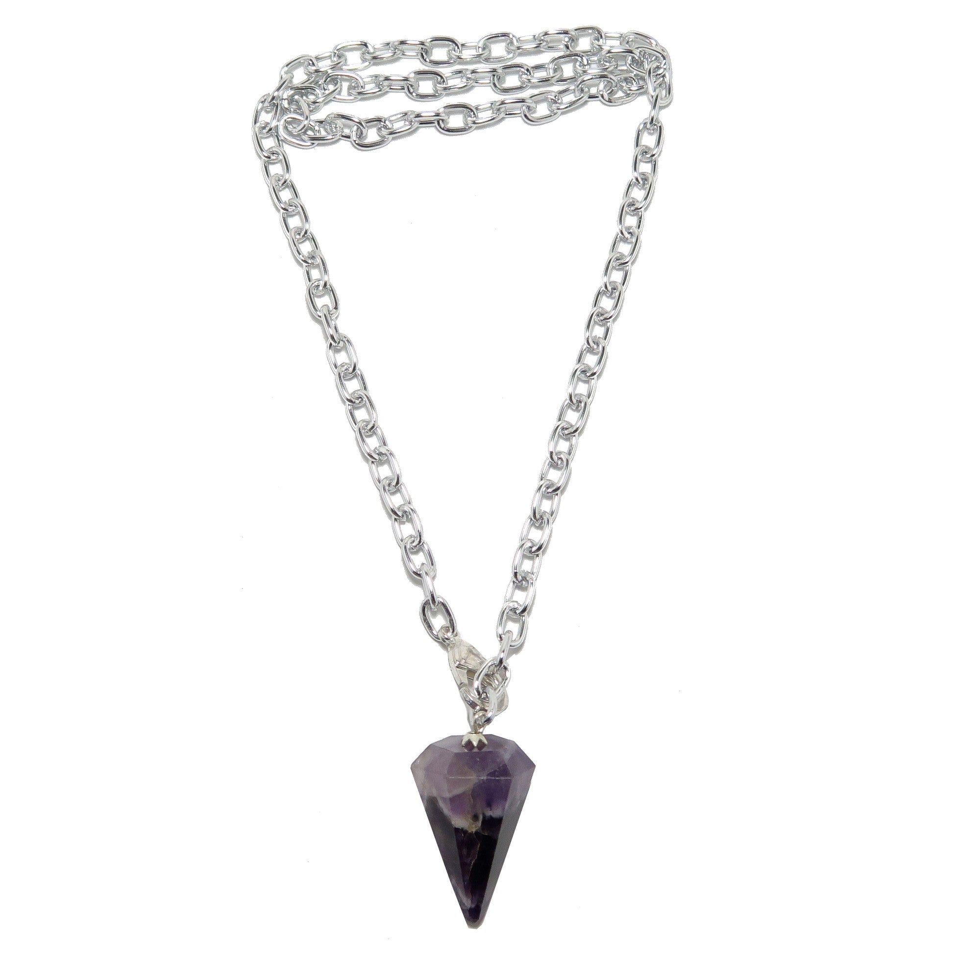 Amethyst Necklace Purple Pendulum On the Go