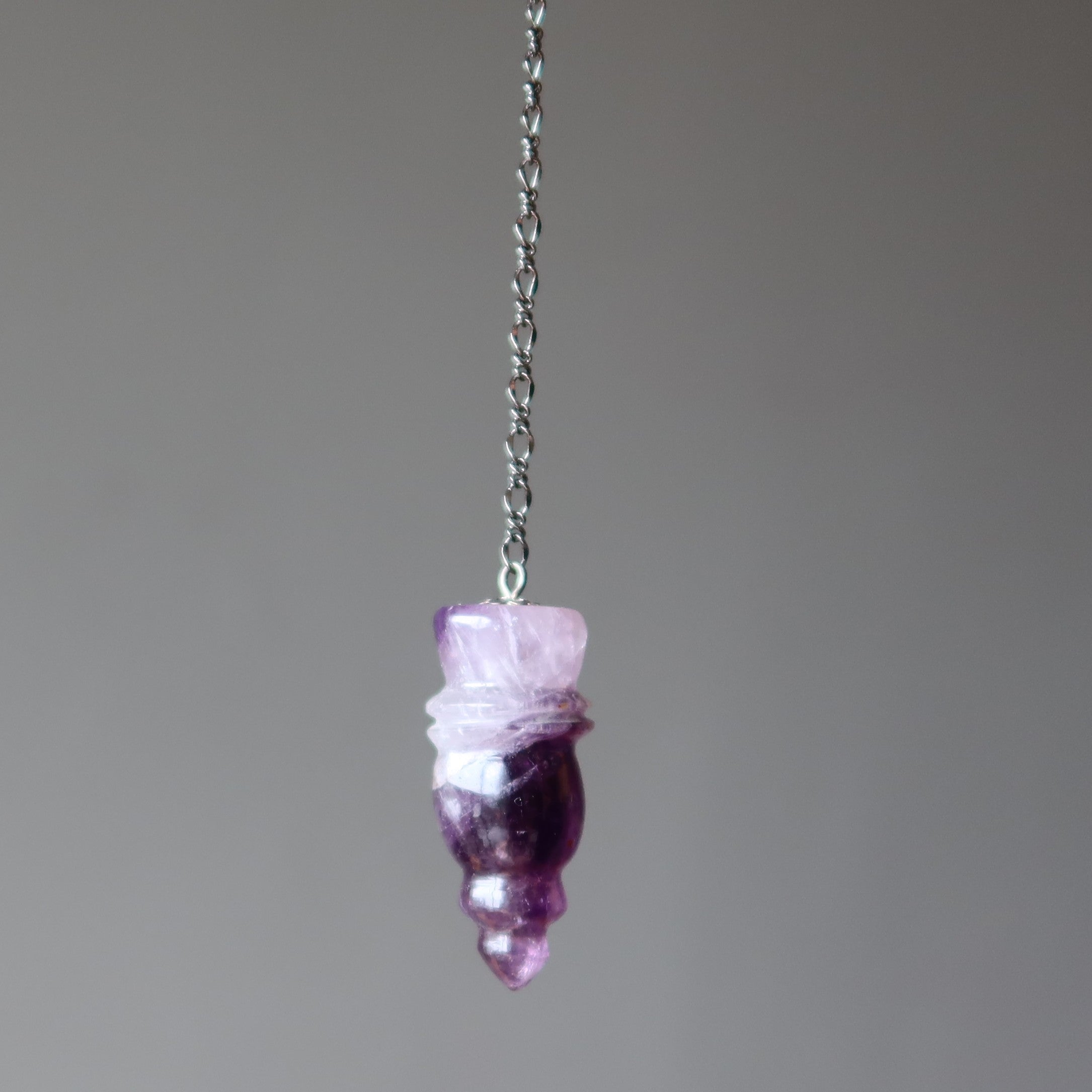 Amethyst Pendulum Ancient Relics Carved Crystal