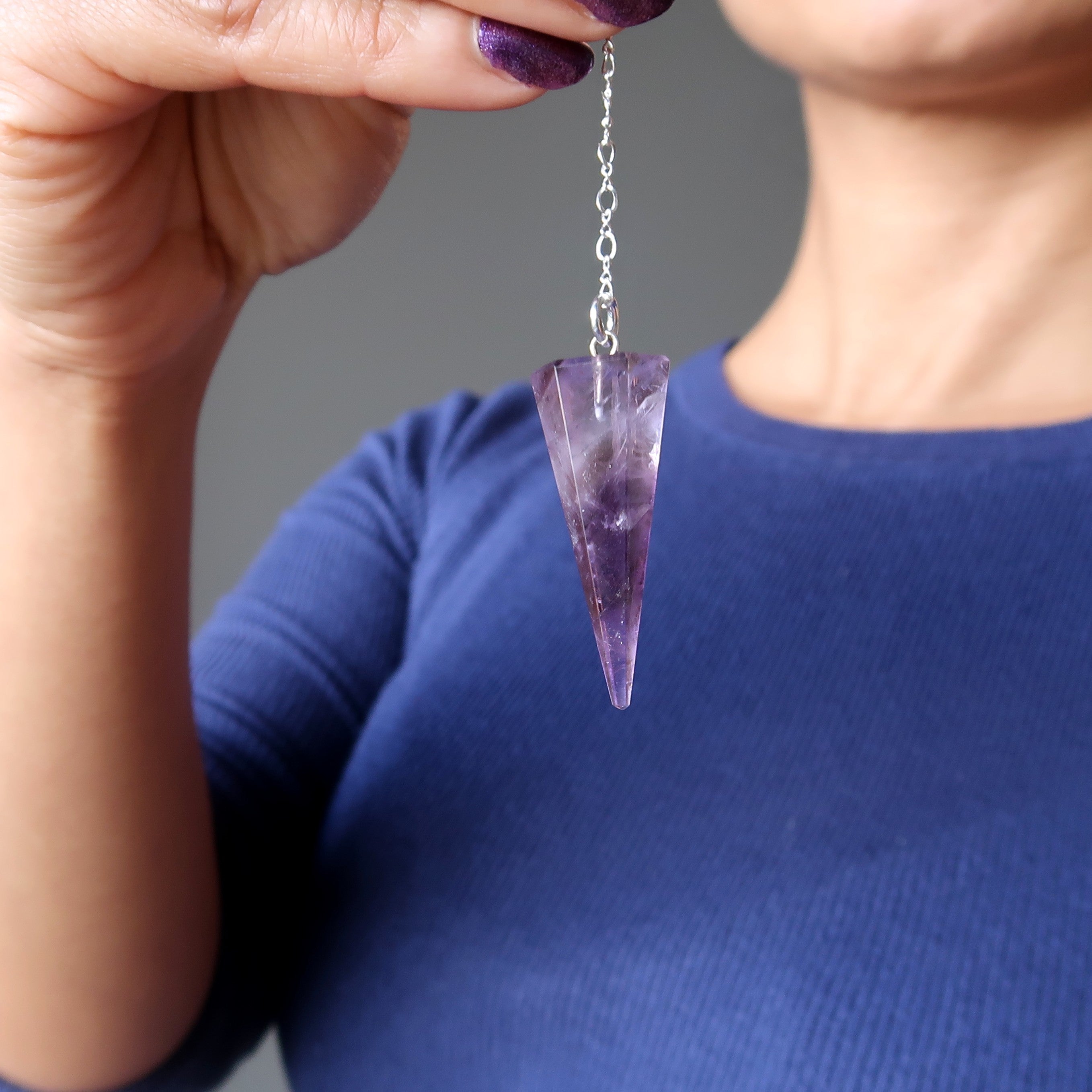Amethyst Pendulum Violet Vision Sterling Silver