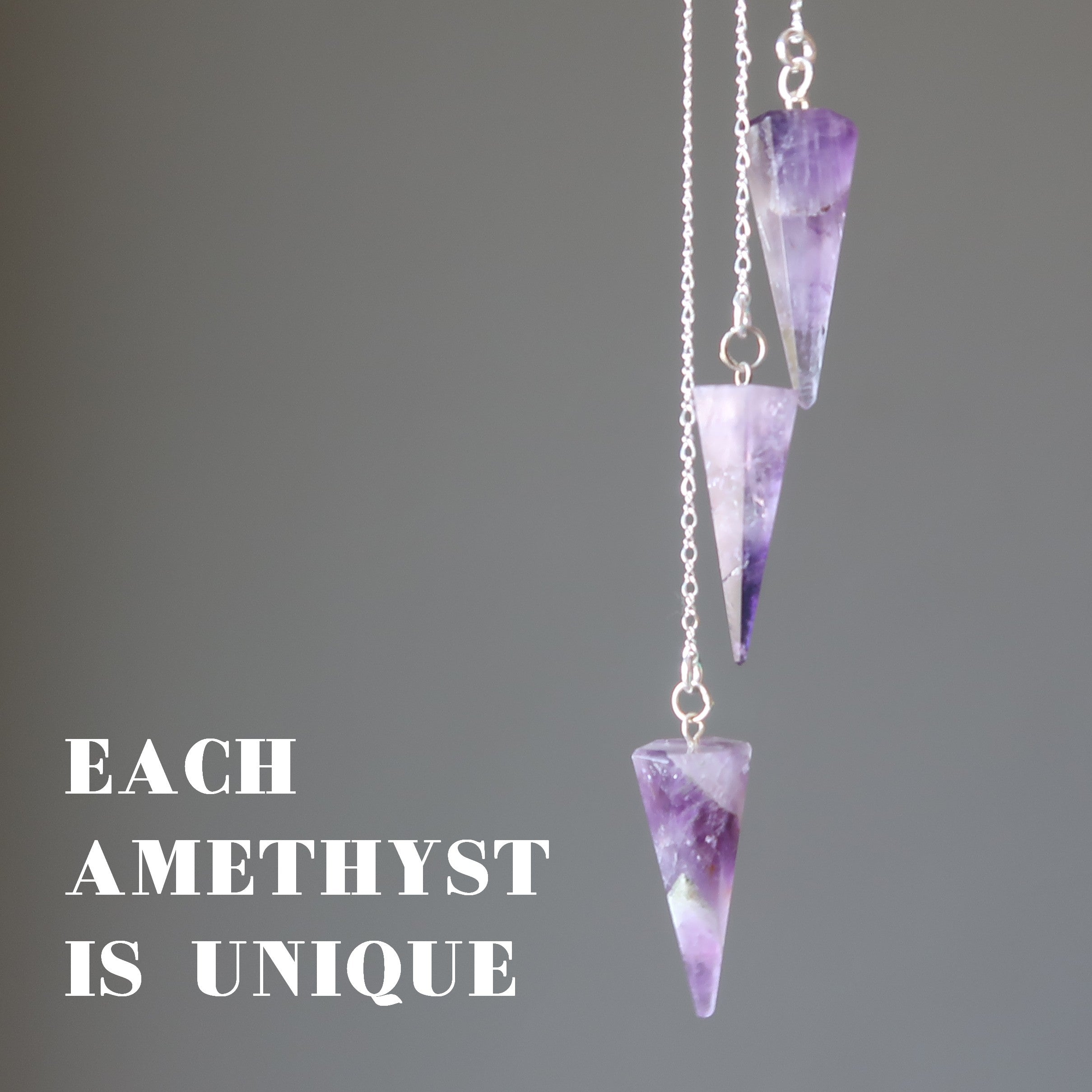 Amethyst Pendulum Violet Vision Sterling Silver