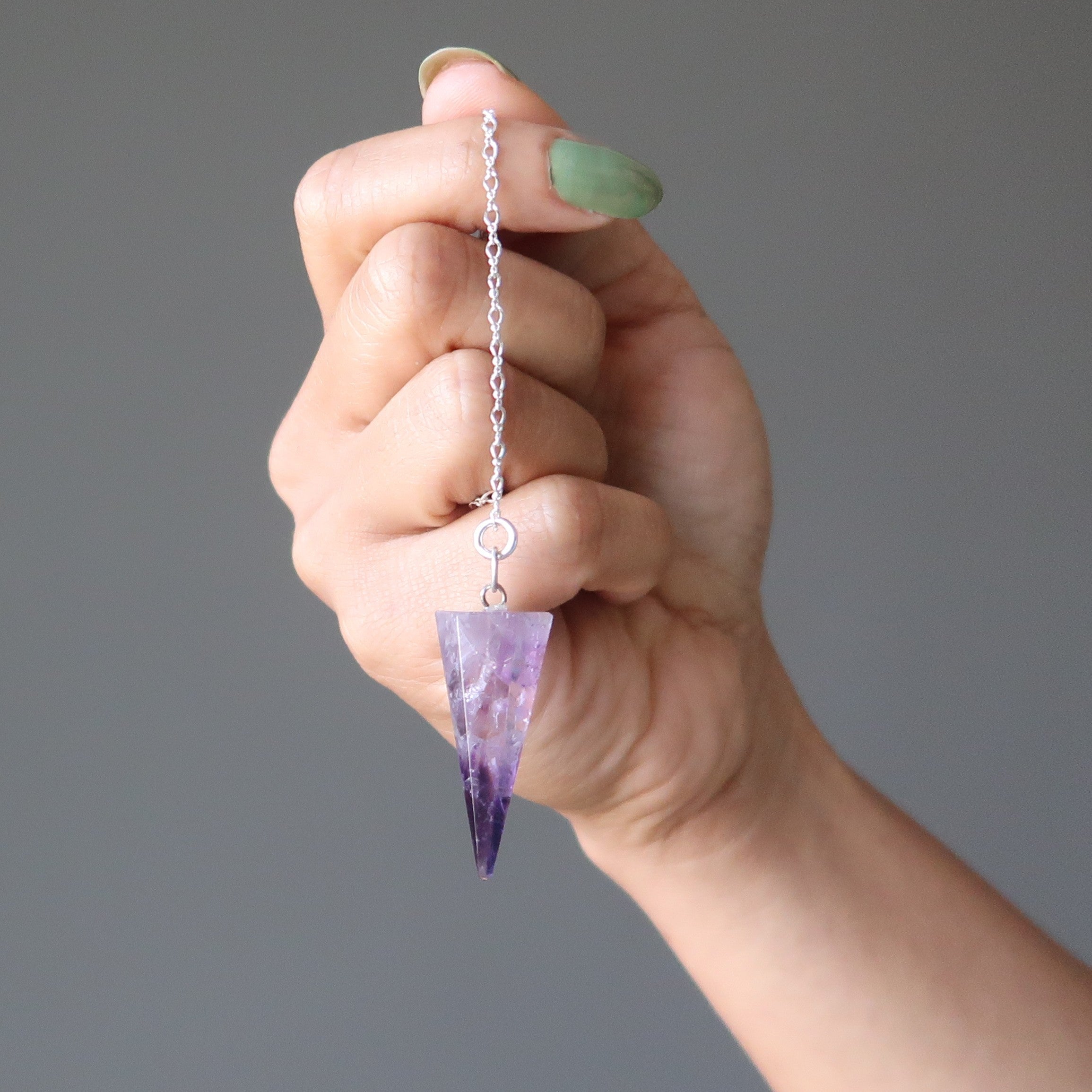 Amethyst Pendulum Violet Vision Sterling Silver