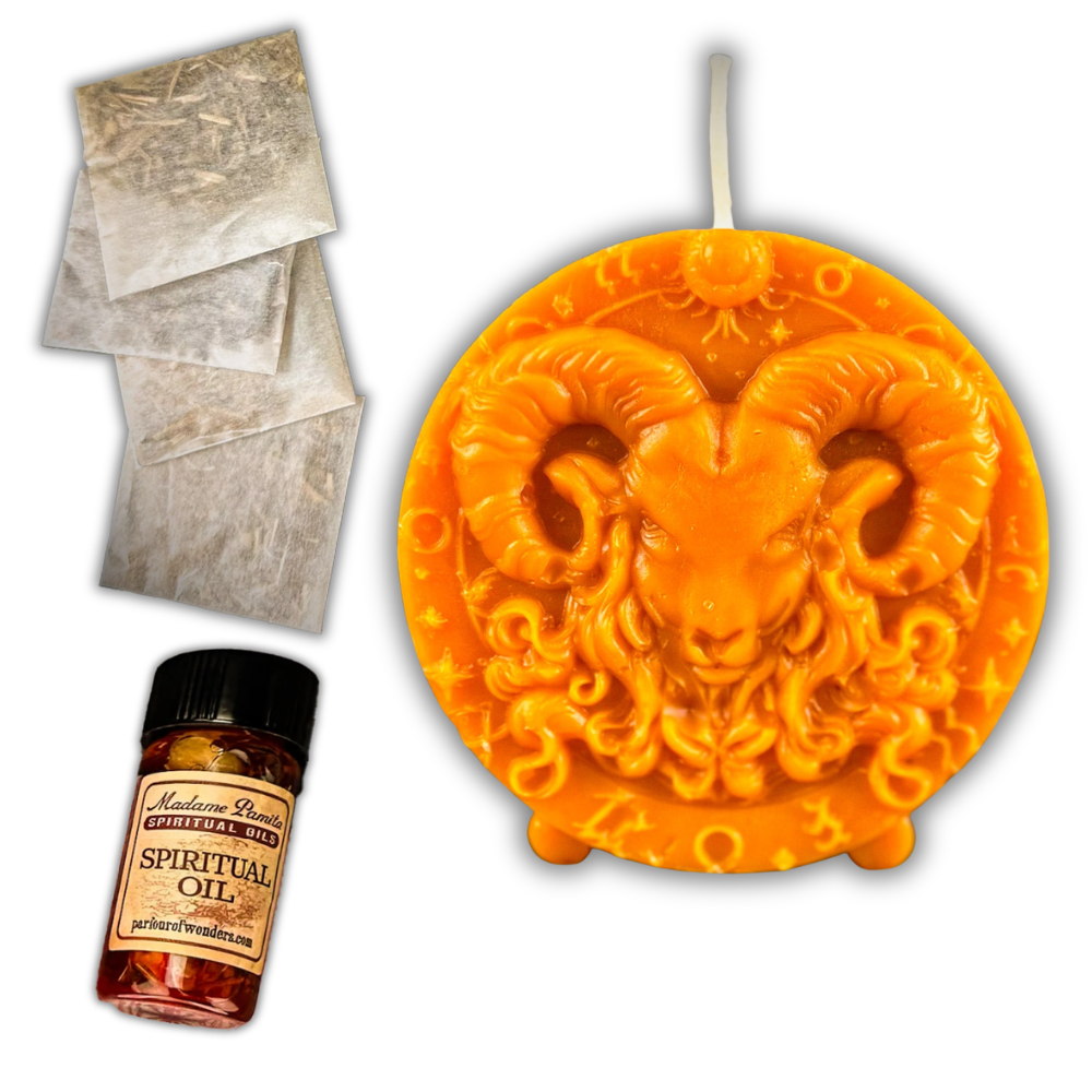 Aries Power Zodiac Candle Spell Kit