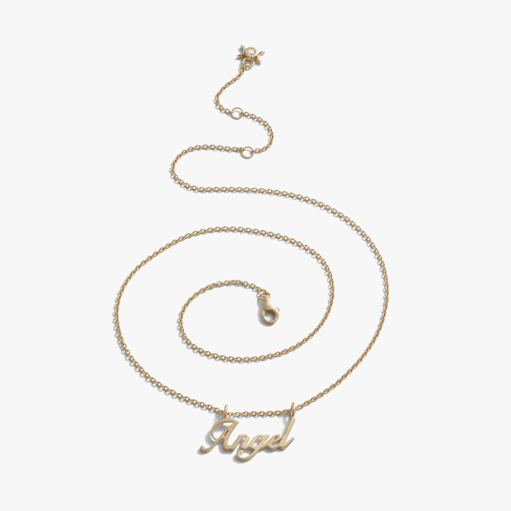 Angel Nameplate Necklace