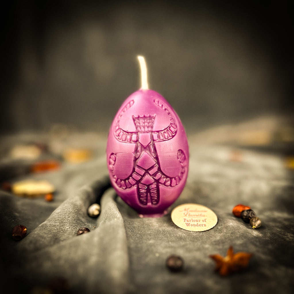 Beeswax Berehynia Mother Goddess Pysanka Spell Candle - Divine Feminine Magic