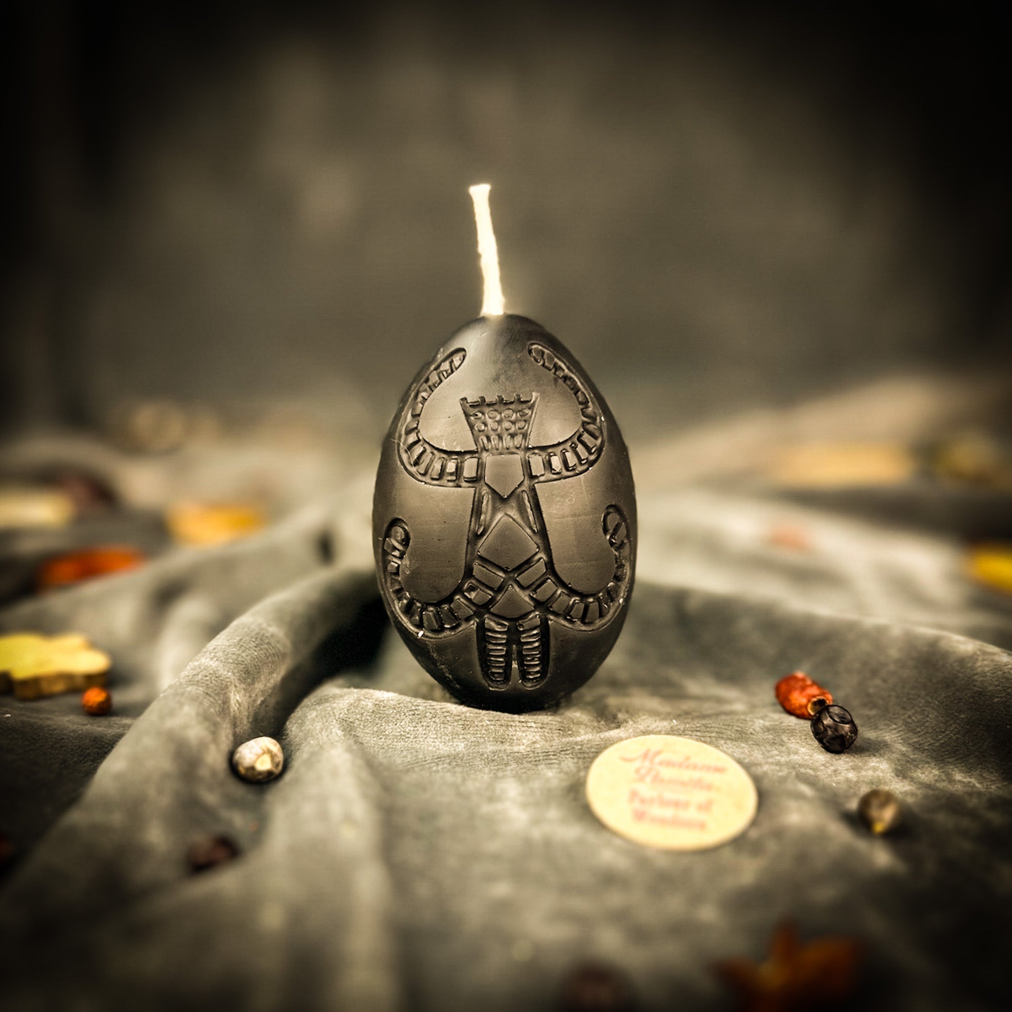 Beeswax Berehynia Mother Goddess Pysanka Spell Candle - Divine Feminine Magic