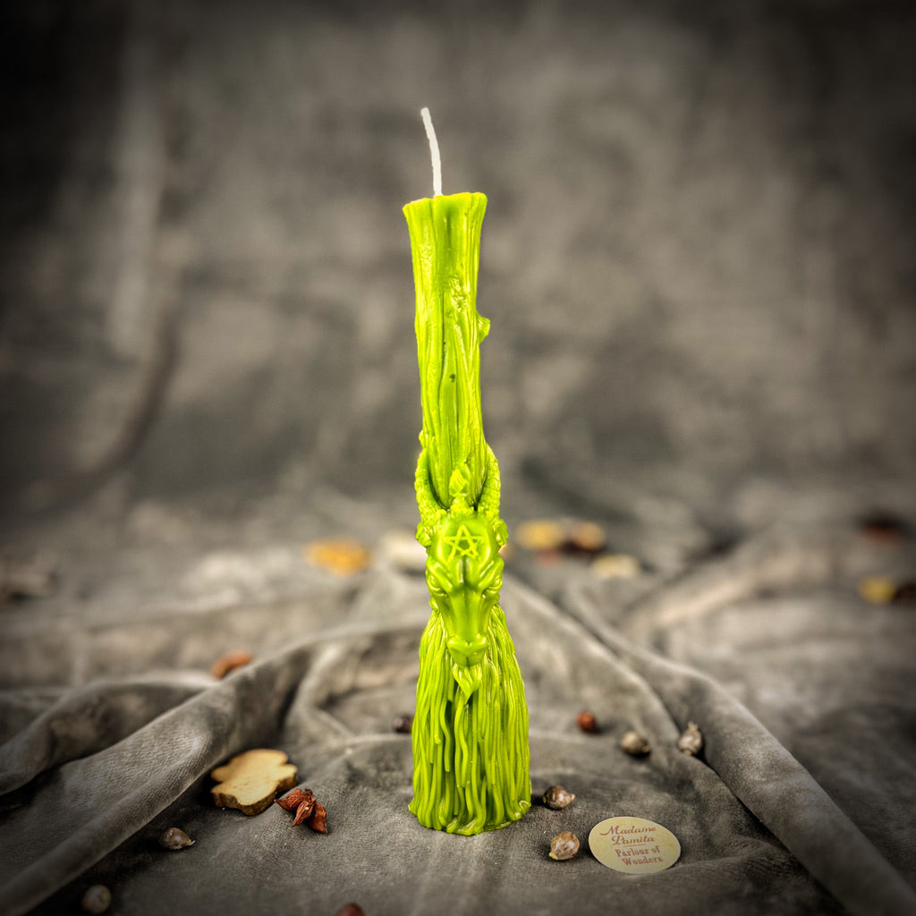 Beeswax Sacred Goat Broom Spell Candle