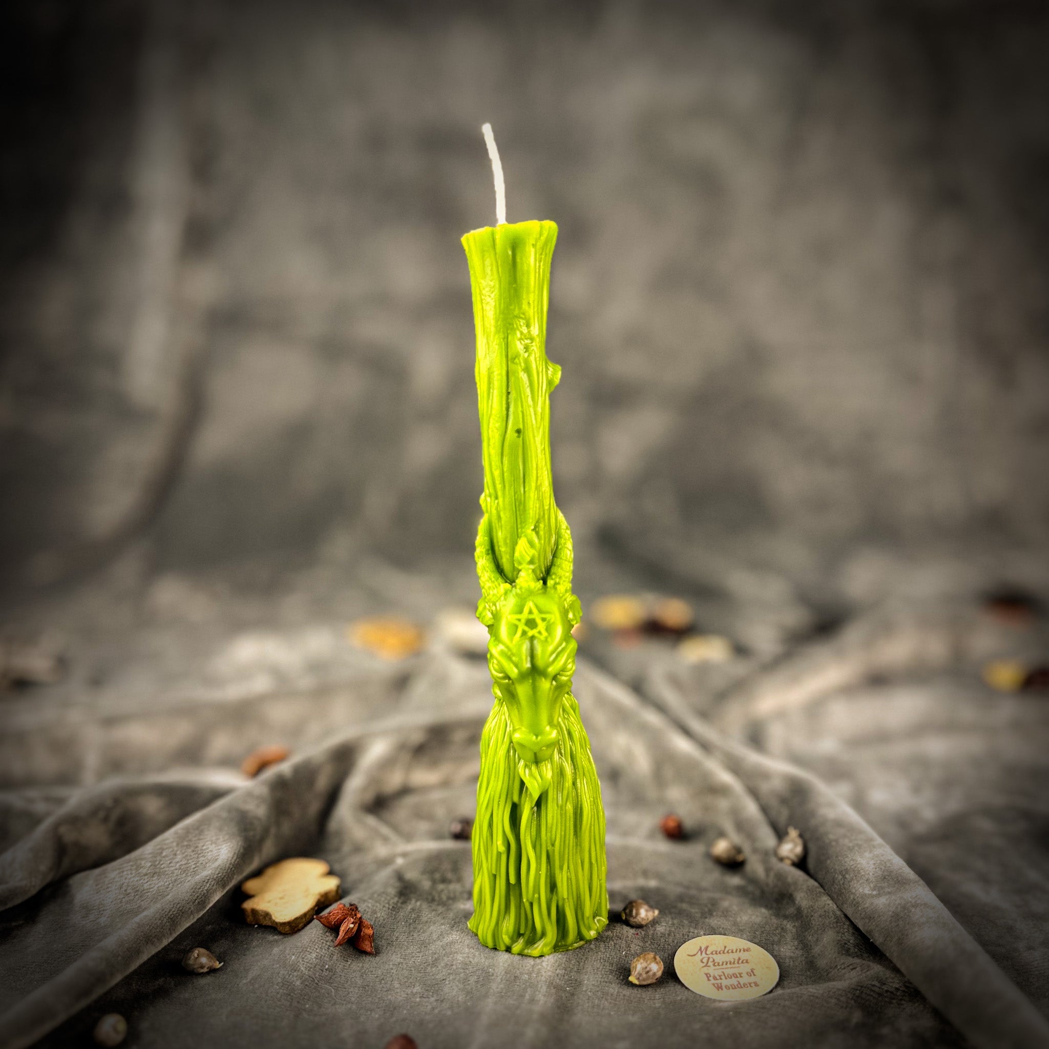 Beeswax Sacred Goat Broom Spell Candle