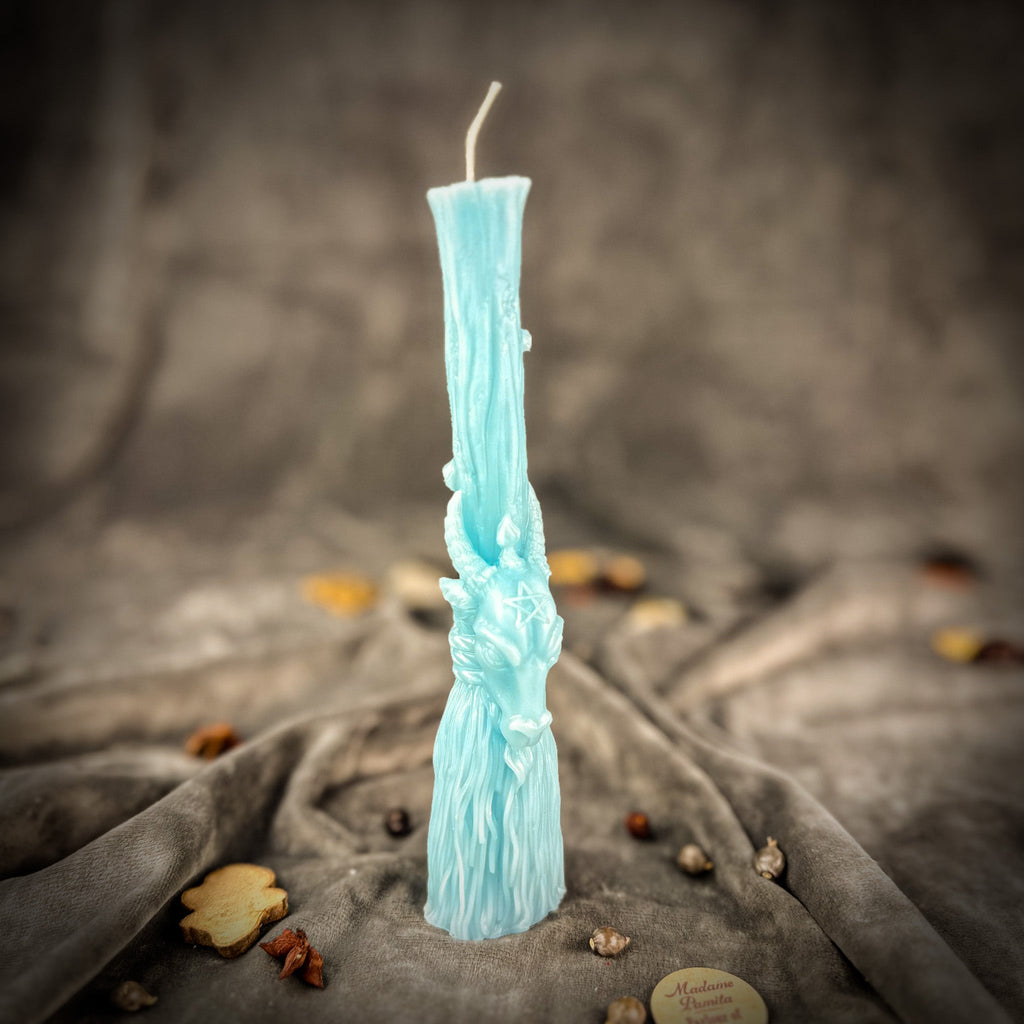 Beeswax Sacred Goat Broom Spell Candle