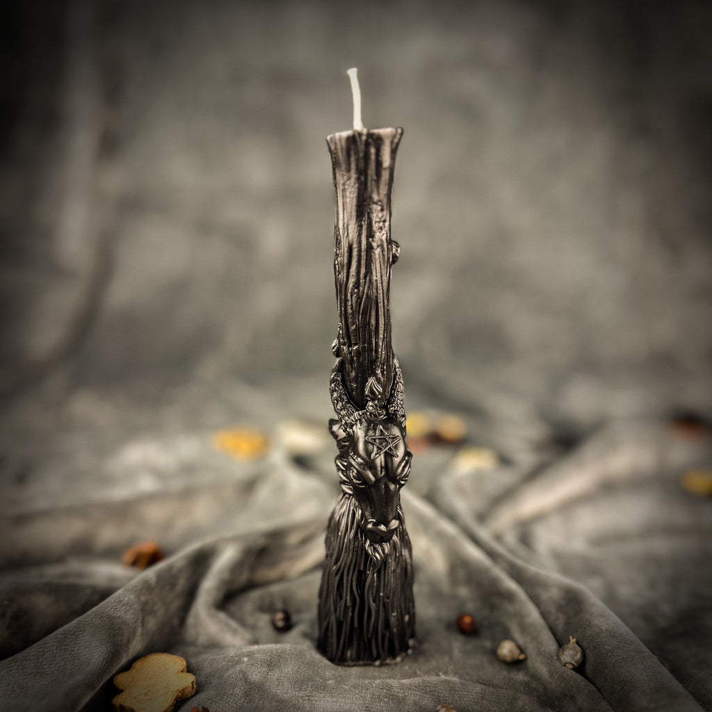 Beeswax Sacred Goat Broom Spell Candle