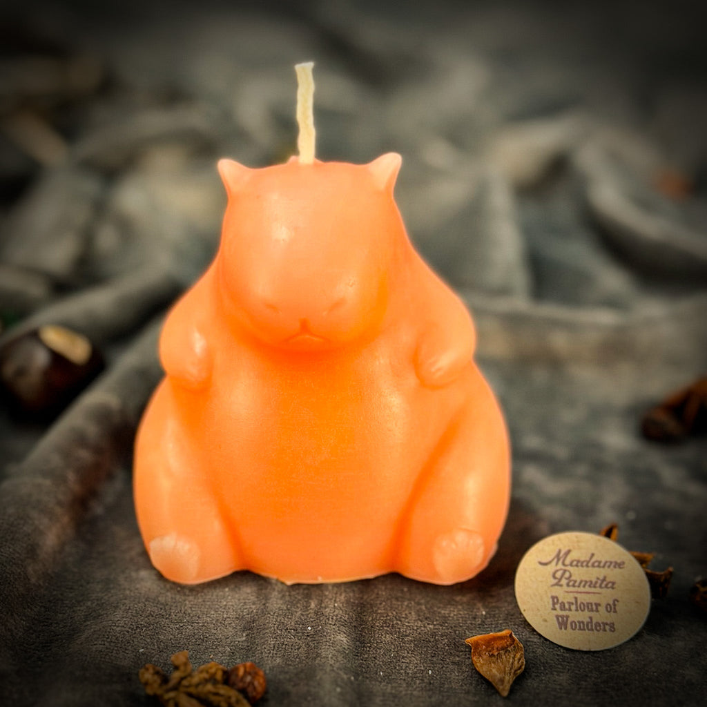 Beeswax Cuddly Capybara Cooperation Spell Candle