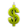 Beeswax Dollar Sign Spell Candle
