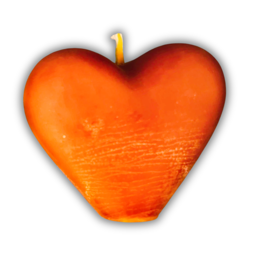 Beeswax Heart Spell Candle