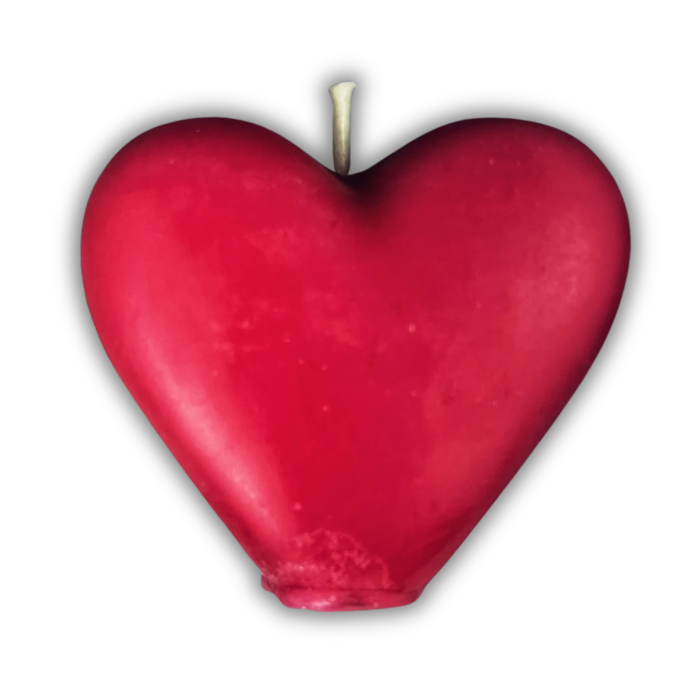 Beeswax Heart Spell Candle