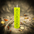 Beeswax Khrest Cross of Protection and Plenty Pillar Candle