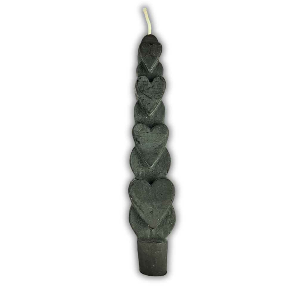 Beeswax Love Spell Heart Taper Candle