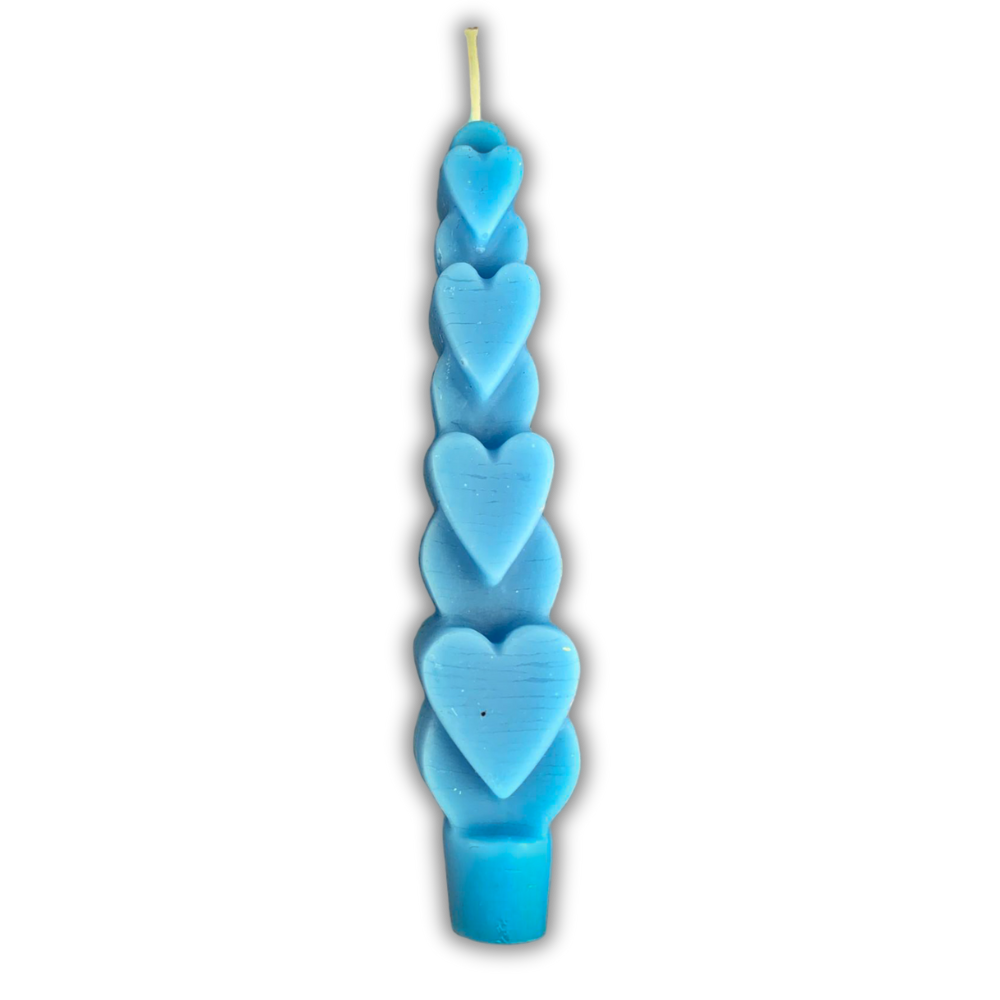 Beeswax Love Spell Heart Taper Candle