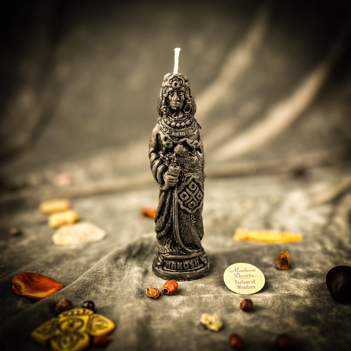 Beeswax Makosh Goddess Spell Candle | Abundance, Fertility & Destiny