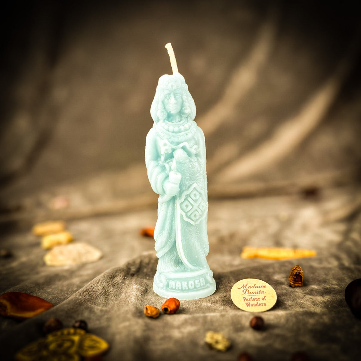 Beeswax Makosh Goddess Spell Candle | Abundance, Fertility & Destiny