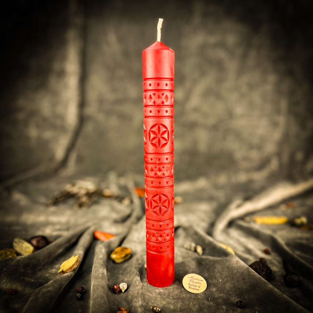 Beeswax Rozetka Six Petal Rosette Pillar Candle