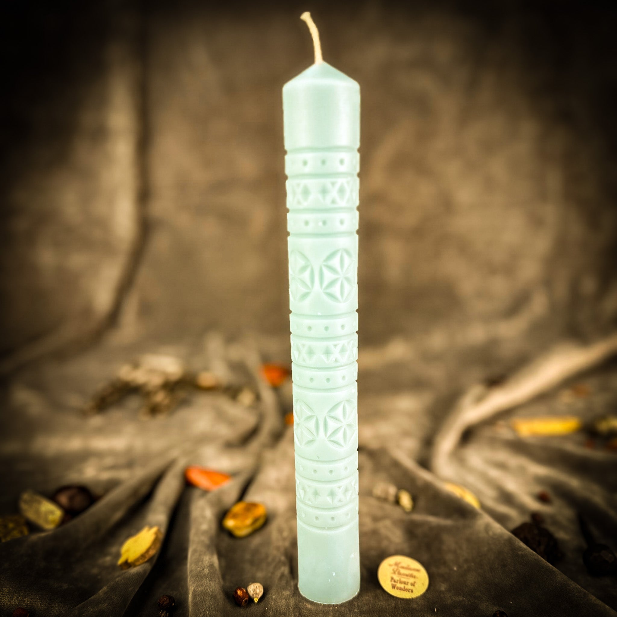 Beeswax Rozetka Six Petal Rosette Pillar Candle