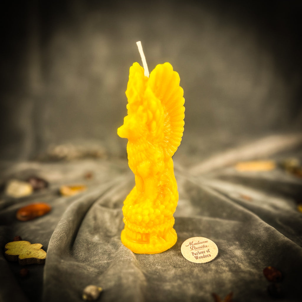 Beeswax Simargl Slavic Winged Dog Guardian Spell Candle