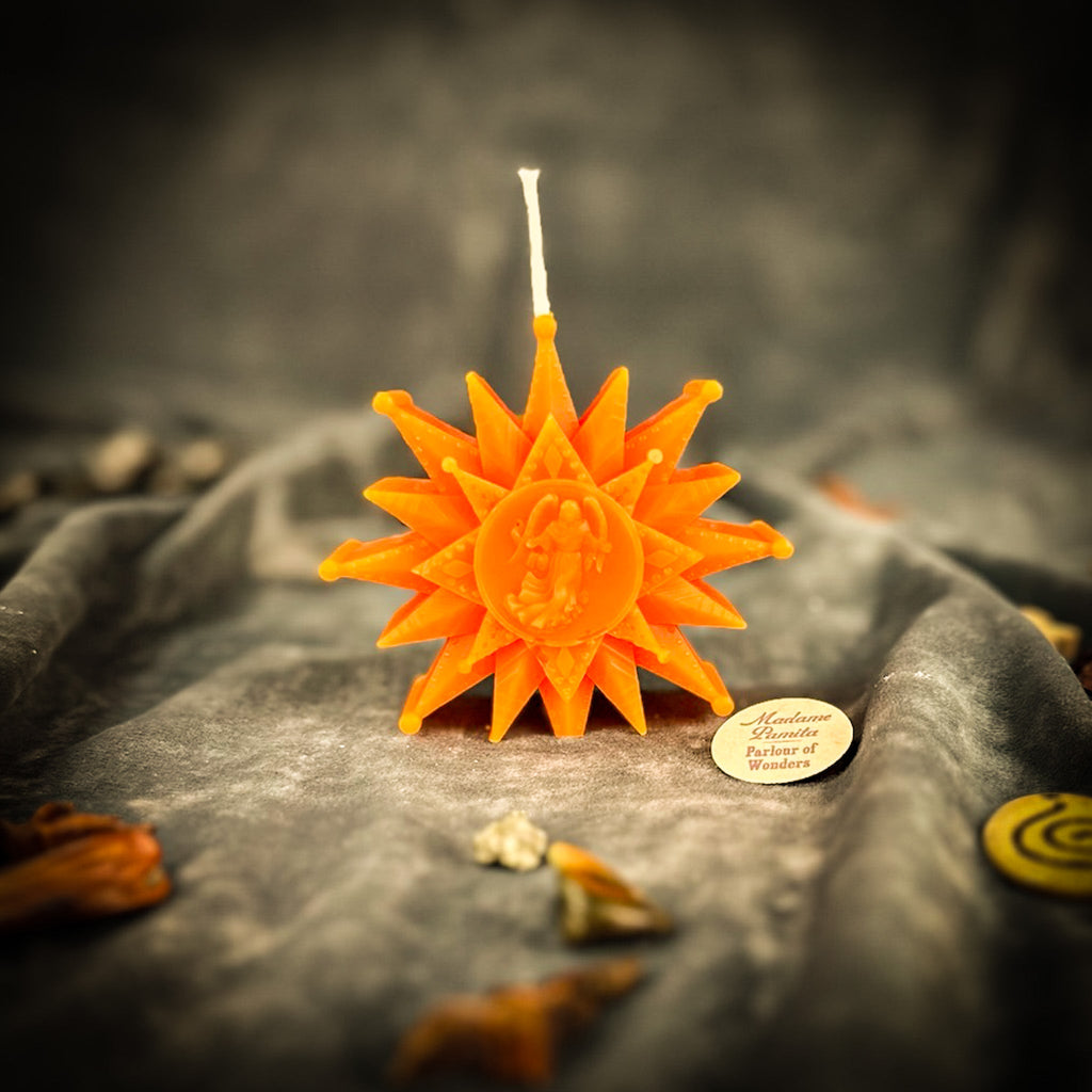 Beeswax Slavic Zirka Winter Star Spell Candle