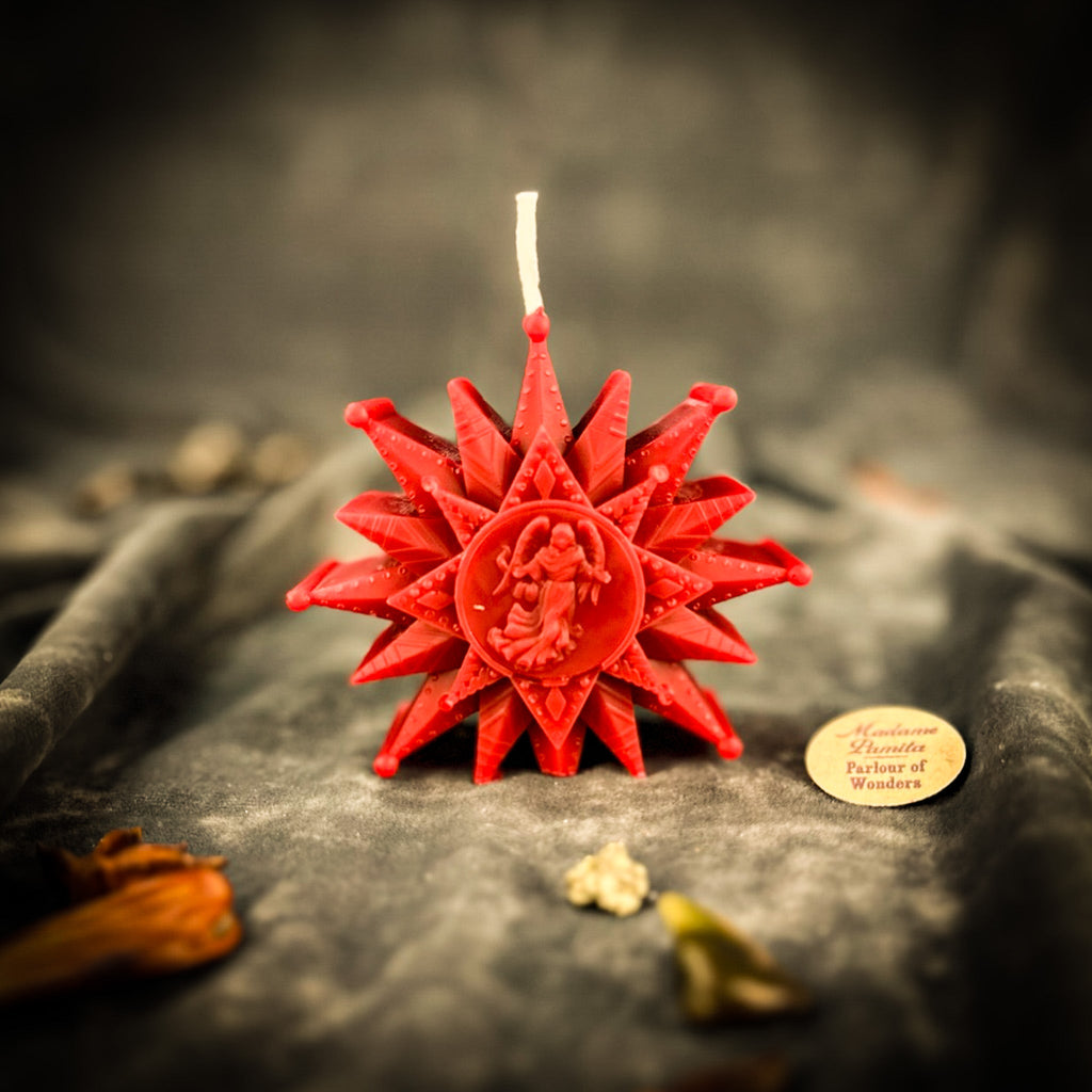 Beeswax Slavic Zirka Winter Star Spell Candle