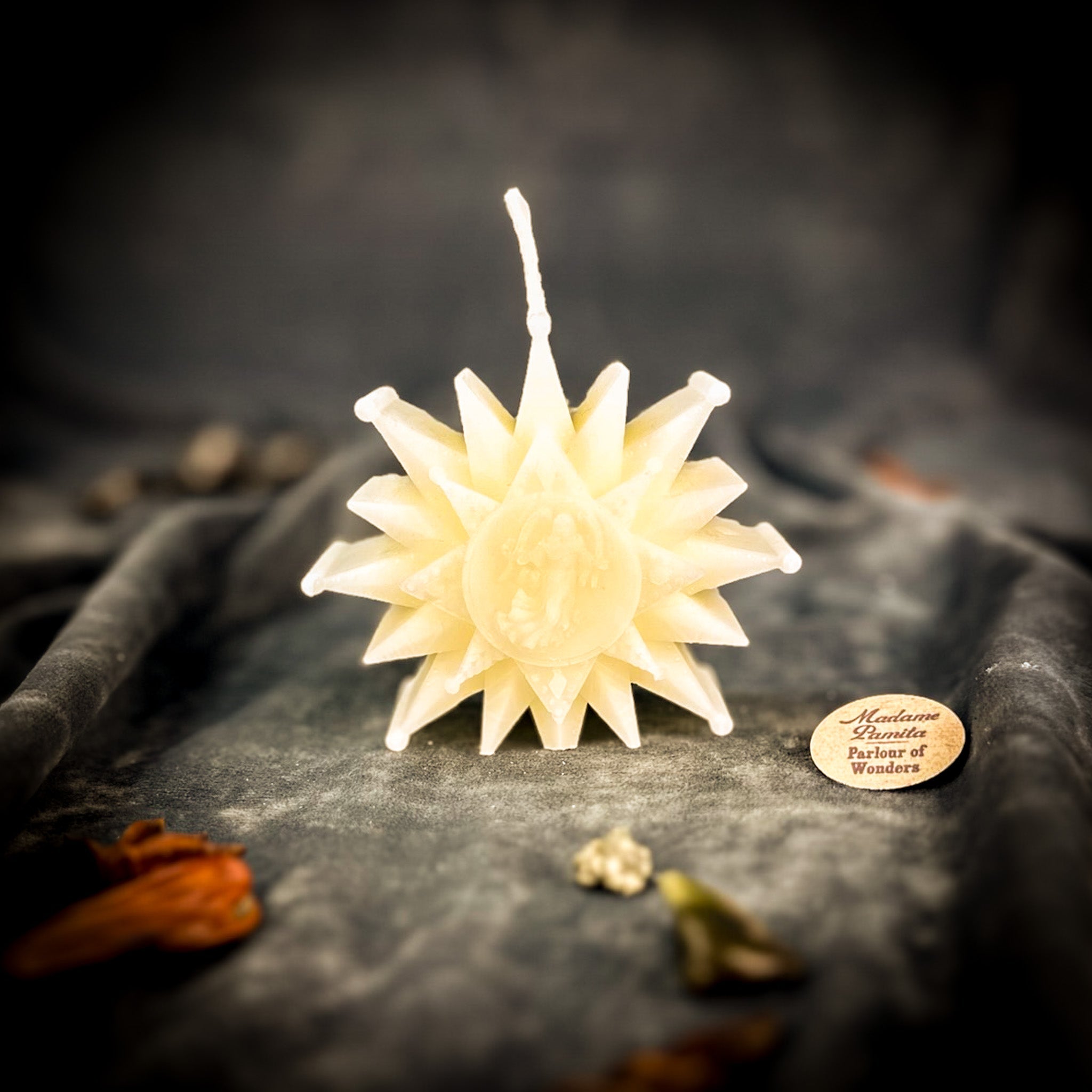 Beeswax Slavic Zirka Winter Star Spell Candle