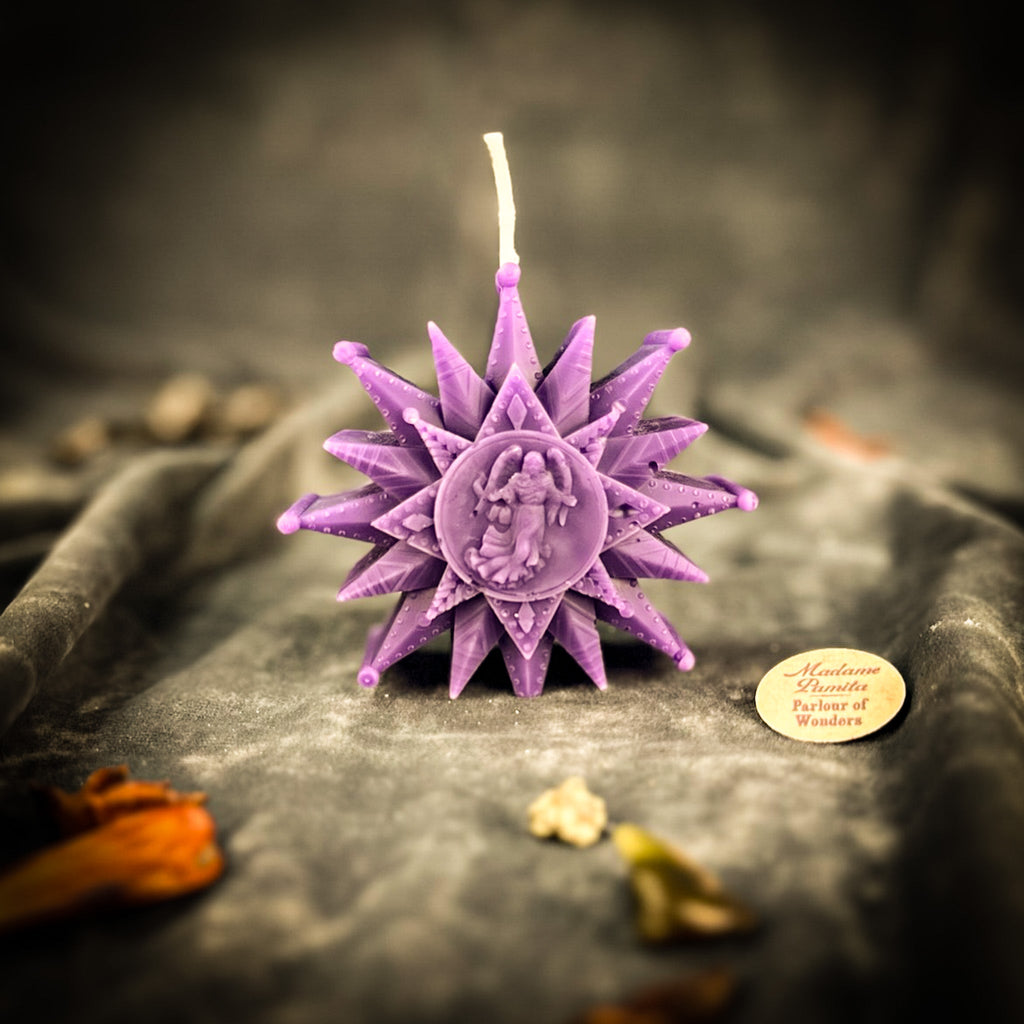Beeswax Slavic Zirka Winter Star Spell Candle