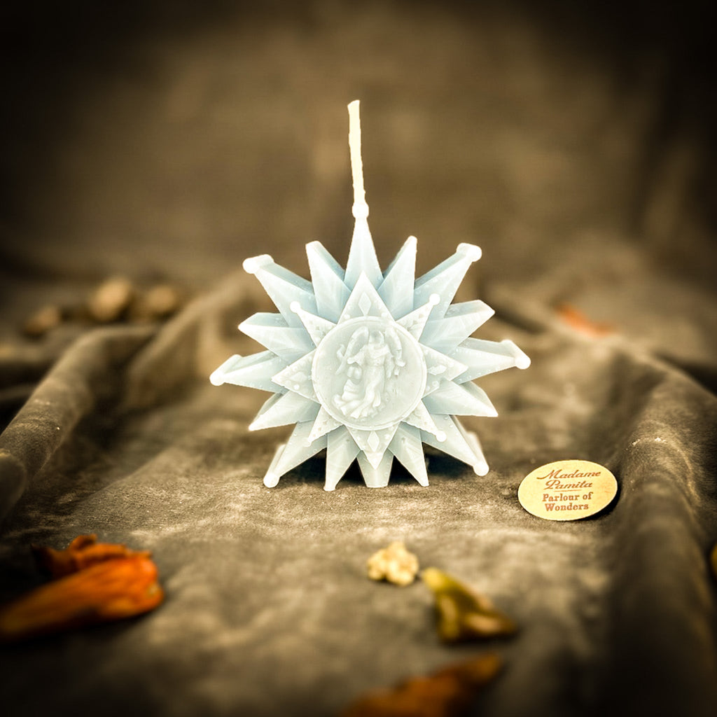 Beeswax Slavic Zirka Winter Star Spell Candle