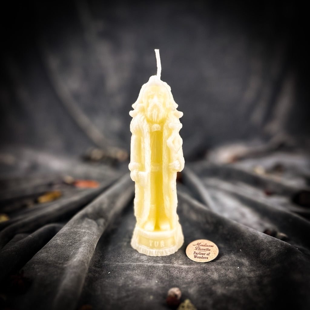 Beeswax Tur God Spell Candle | Empowerment, Strength & Stability
