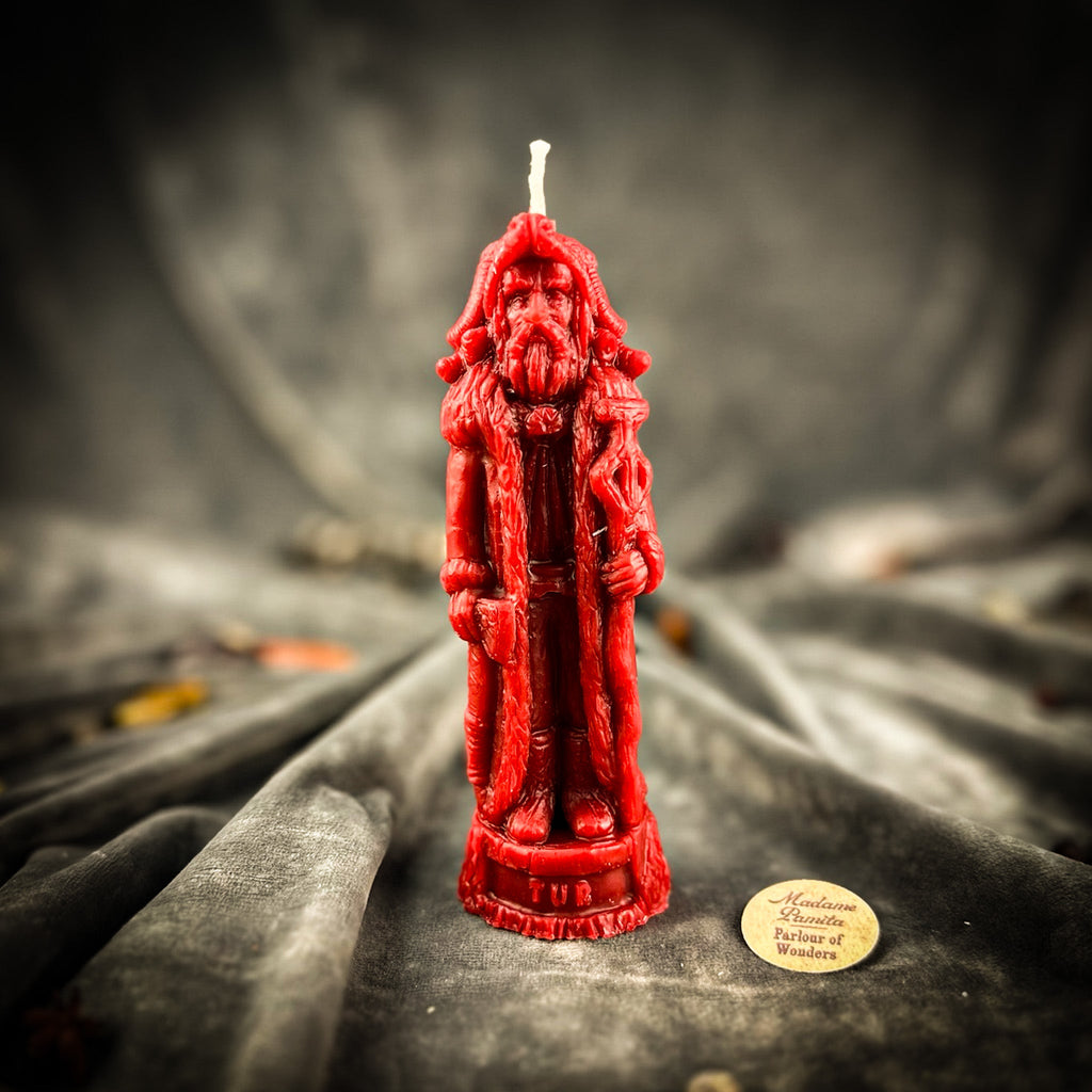 Beeswax Tur God Spell Candle | Empowerment, Strength & Stability