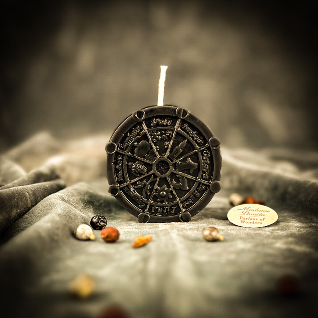 Beeswax Wheel of the Year Spell Candle
