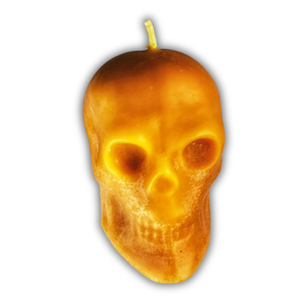Beeswax Skull Spell Candle - Large